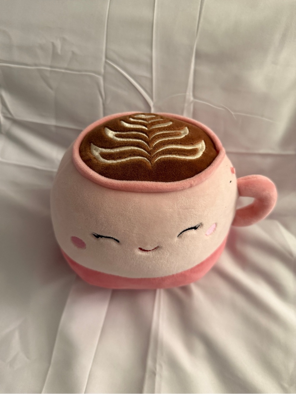 Squishmallows Emery Pink Latte Coffee Plush 8”
